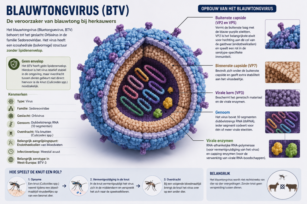 Voorstelling van blauwtongvirus (BTV): Het virus dat blauwtong veroorzaakt
