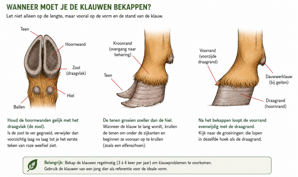 Wanneer moet je geitenklauwen bekappen?